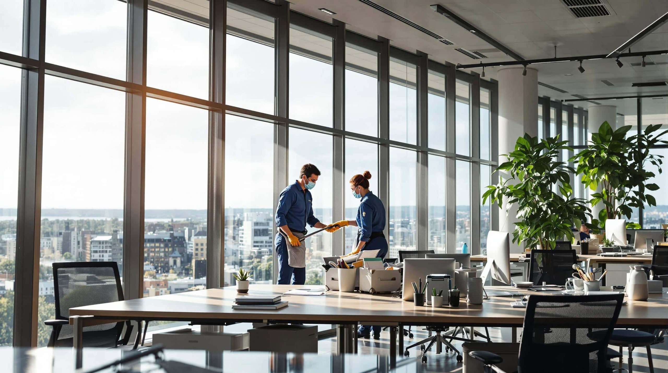 Ménage dans les bureaux le soir Houilles : Matching IA écologique