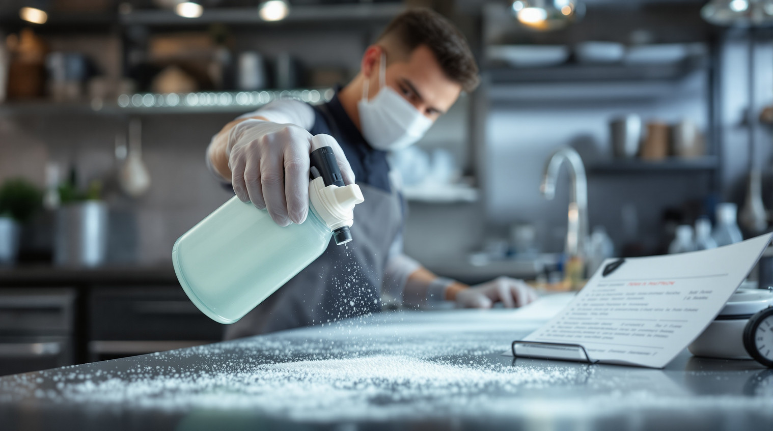 Désinfectant surface sans rinçage : checklist EN 14476 & traçabilité 2025